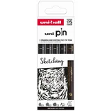 Marker Uni pin set 0,4/0,9/1,2/BR/EFB mm crni Sketching 5/1
