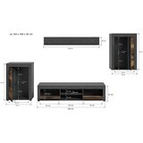 MID.YOU Dnevni Regal Jam, Videz Starega Lesa, 4-Delni | Shoptok.si
