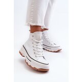 PE1 White Platform High Top Women's Sneakers Valvia Cene
