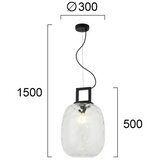 Luster na sajli LUCY 1xE27/40W/230V crni | Eponuda.com