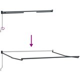  Sklopiva konstrukcija tende Antracit 350 x 250 cm Aluminij | shoptok.hr