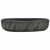 Nadgradni umivaonik crni ovalni 59x40x14 cm keramički | shoptok.hr