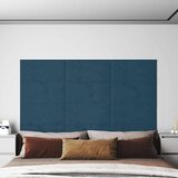  Zidna uzglavlja 12 pcs Plava 60 x 30 cm Baršun | shoptok.hr