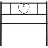  Metalno zamjensko uzglavlje crno 107 cm | shoptok.hr