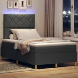  LED Box Spring Krevet Tamno siva 120 x 200 cm tkanina | shoptok.hr