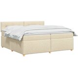  Boxspring krevet s madracem Krem 200 x 200 cm Tkanina | shoptok.hr