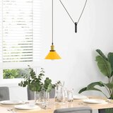 vidaXL obesek svetilka nastavljiva po višini E27 sijoča rumena Ø 22 cm | Shoptok.si