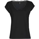Only ONLMOSTER S/S LACE V-NECK TOP CS JRS Crna