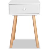  Noćni Ormarići 2 kom Masivna Borovina 40x30x61 cm Bijeli | shoptok.hr