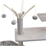  Penjalica Grebalica za Mačke sa Stupovima od Sisala 125 cm Siva | Eponuda.com