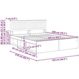  Okvir za krevet Sonoma 160 x 200 cm Čvrsto borovo drvo | shoptok.hr