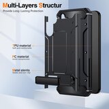  Hibridni zaščitni ovitek Hybrid Armor Kickstand za Samsung Galaxy A14 4G / A14 5G – črn | Shoptok.si