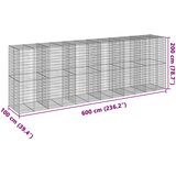  Gabionska košara s poklopcem 600x100x200 cm pocinčano željezo | Eponuda.ba