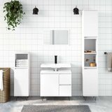 Maison Chic Kopalniška omarica - Kopalniški kabinet bela 65x33x60 cm inženirski les, (21794949) | Shoptok.si