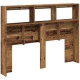 Ormarić Omarica za vzglavje postelje LED starinski les 140x17x102 cm | Shoptok.si