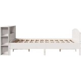  Knjižna postelja brez vzmetnice bela 120x200 cm trdna borovina | Shoptok.si