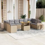 vidaXL 11-dijelni set vrtnih sofa od poliratana s jastucima bež | shoptok.hr