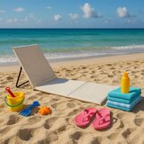  Ležaljka sklopiva za plažu 150x52cm bež LP-720000B Cene