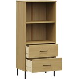  Regal za knjige s 2 ladice smeđi 60 x 35 x 128,5 cm drveni OSLO | Eponuda.com