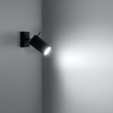  SL.0091 - zidno spot svetlo ring 1xGU10/10W/230V crno | Eponuda.com