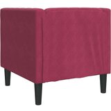  Fotelja Chesterfield crvena boja vina baršunasta | shoptok.hr