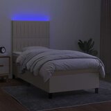  box spring s madracem LED krem 90x200 cm od tkanine | shoptok.hr