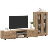  Set TV komoda s ladicama Umjetnički hrast Konstruirano drvo | shoptok.hr