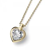 Oliver Weber ženski Heart Small Crystal Zlatni Lančić Sa Belim Swarovski Kristalnim Priveskom
