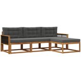  Set vanjskih sofa 4 kom. Prirodna i antracit | shoptok.hr