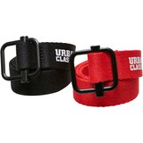 Urban Classics Accessoires Industrial Canvas Belt Kids 2-Pack black/red | shoptok.hr