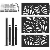 Vrtna vrata crna 100x125 cm čelična valovita dizajna | shoptok.hr