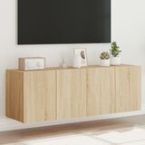 vidaXL Zidni TV ormarići s LED svjetlima 2 kom boja hrasta 60x35x41 cm Cijene