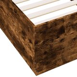 vidaXL Posteljni okvir dimljeni hrast 90x200 cm inženirski les | Shoptok.si