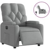  Električni naslonjač od tkanine svjetlosivi | shoptok.hr