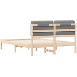 Krevetni okvir s tapiciranim uzglavljem Svijetlo siva Svjetlosiva 205.5 x 155.5 x 84.5 cm | Shoptok.si