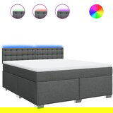 Maison Chic Box spring postelja - Vzmetna postelja z vzmetnico temno siva 180x200 cm blago SL4469, (21906347) | Shoptok.si