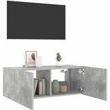 TV ormarić s LED svjetlima siva boja betona 80x35x31 cm | shoptok.hr