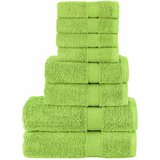 vidaXL 8-dijelni set ručnika zelena boja jabuke 600 gsm 100 % pamuk | shoptok.hr