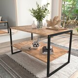 MID.YOU Klubska Miza Insasi L, Barva Hrasta, Črna | Shoptok.si