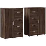 Maison Chic Komoda - Predalnik 2 kosa rjavi hrast 60x31x84 cm inženirski les, (21719296) | Shoptok.si