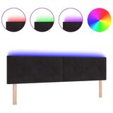  LED vzglavnik z gumbi, črn, 90 cm, žamet, (22052831) | Shoptok.si