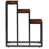 ModernHome loft stalak za cvijeće za dekoraciju, s 3 police crni | shoptok.hr