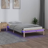 vidaXL LED posteljni okvir 90x190 cm 3FT trden les Cene
