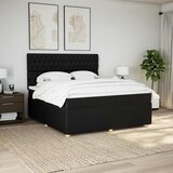  Krevet s oprugama i madracem crni 180x200 cm od tkanine | shoptok.hr