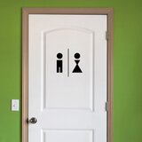 Ambiance Črna nalepka Man And Woman Restroom Cene