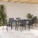 Vrtni set za objed 7 pcs Antracit Čelik s prahom | shoptok.hr