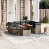  8-dijelni set vrtnih sofa od poliratana s jastucima sivi | shoptok.hr