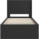  Krevetna konstrukcija s pohranom i uzglavljem Crna 90 x 200 cm | shoptok.hr