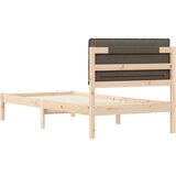  Posteljni okvir z oblazinjenim vzglavjem Taupe 75 x 190 cm, (5000101610) | Shoptok.si