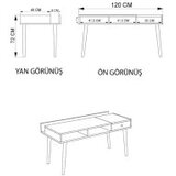 Hanah home radni sto flex white oak